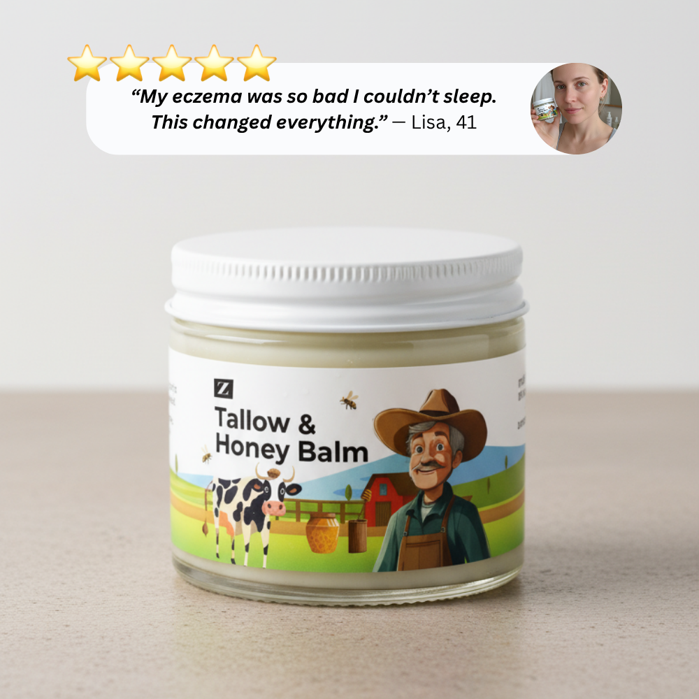 From flare-ups to calm skin, moisturizing, healing, protecting Tallow & Honey Balm